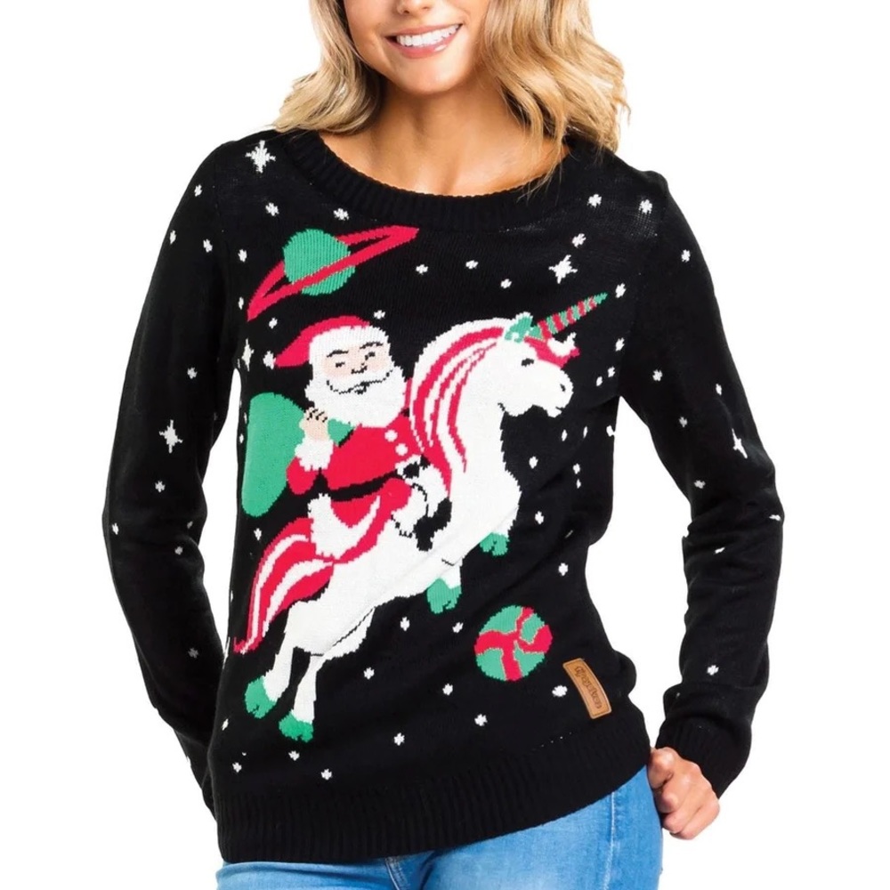 Women’s Santa Unicorn Ugly Christmas Sweater